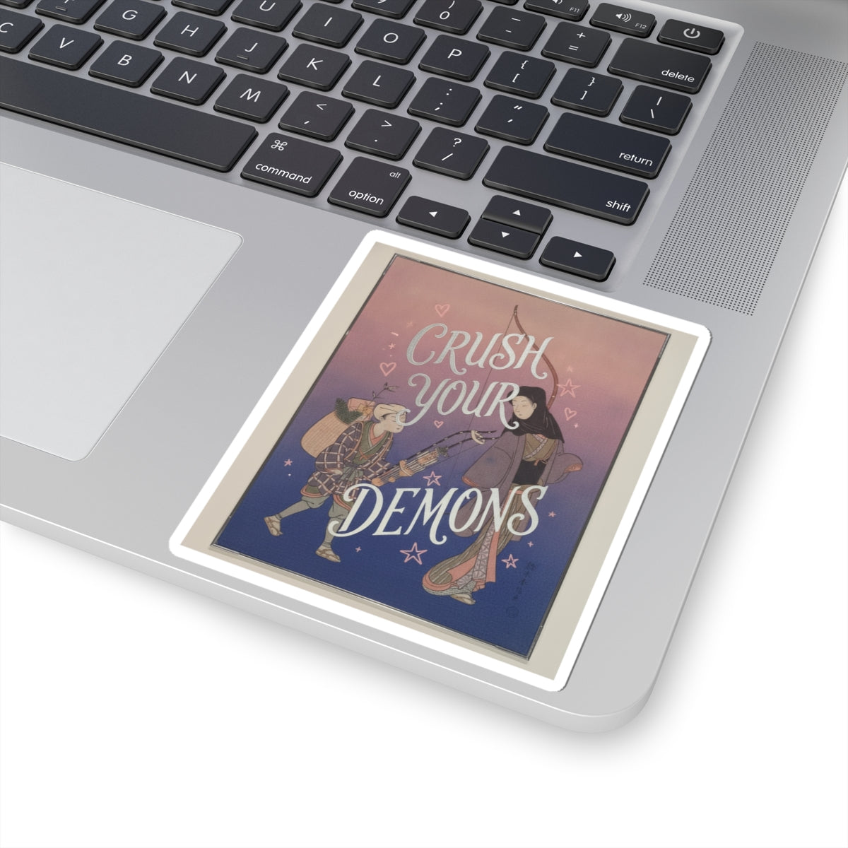 Affirmation — Demon-Crushing Bow — Kiss-Cut Sticker