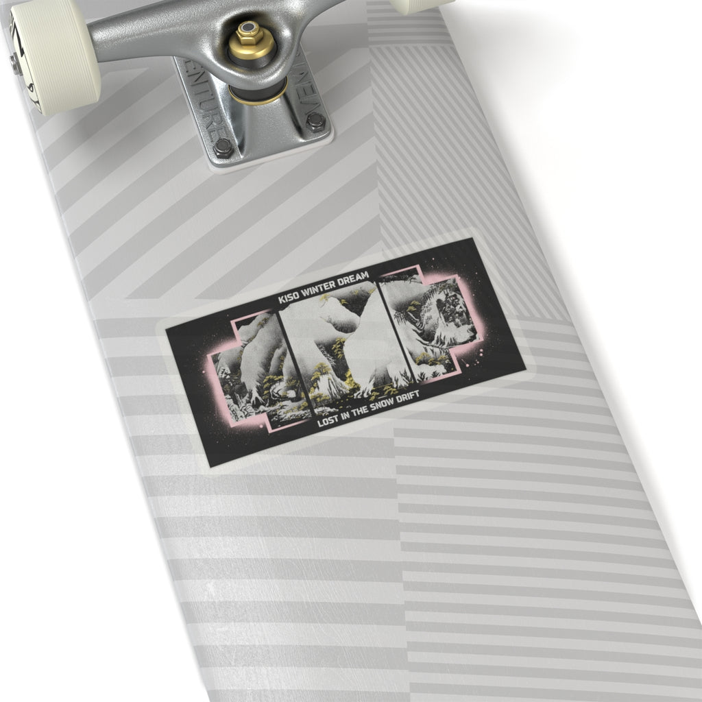 Streetwear Collage — Kiso Gorge In The Snow — Kiss-Cut Sticker