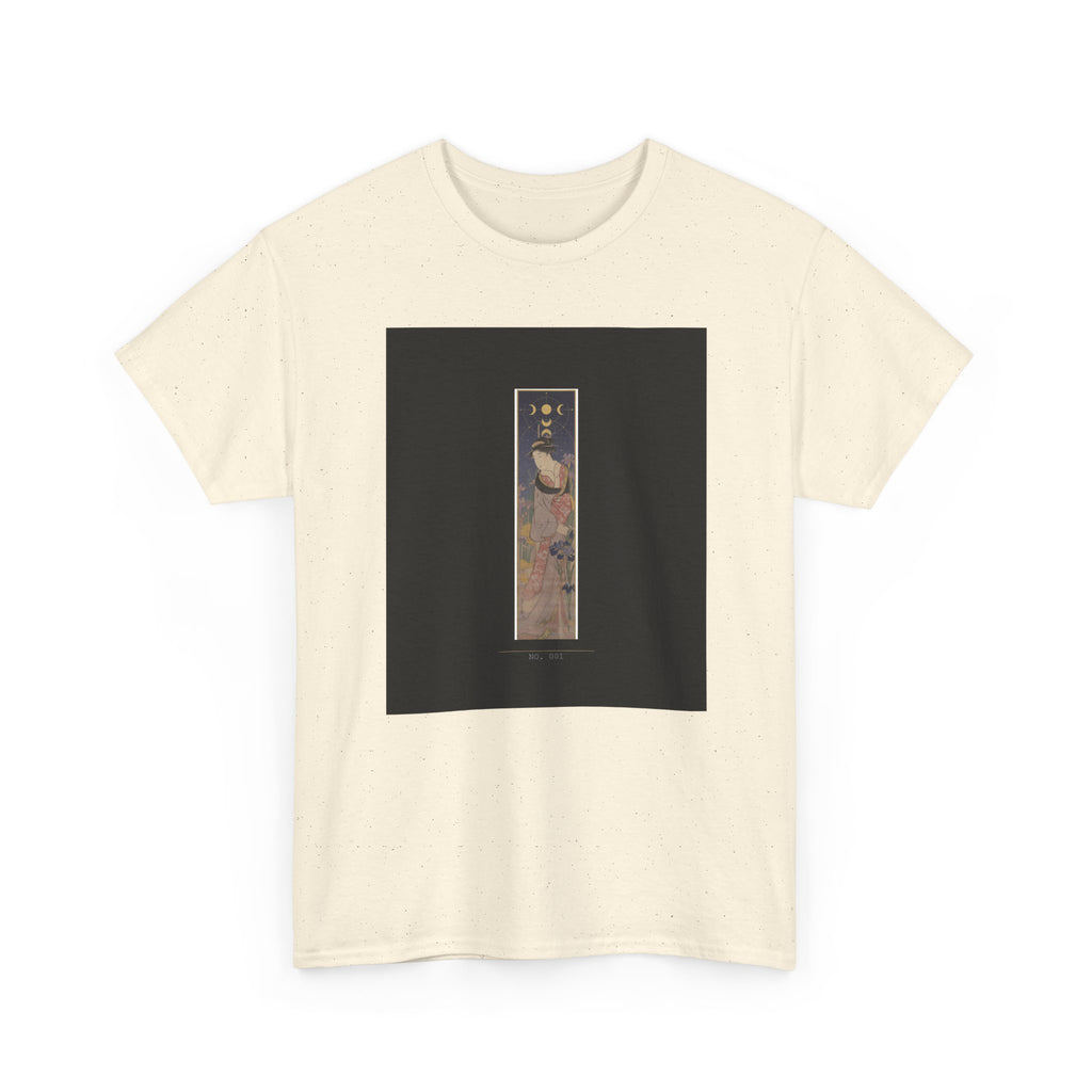 Crescent Moon Quail Vertical Ukiyo-e Graphic Tee