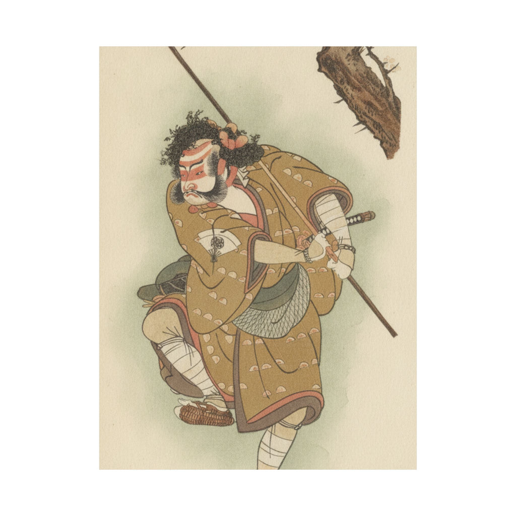 Botanical — Onoe Matsusuke In The Role Of Asahina In "Edo No Haru Meisho Soga" — Matte Poster