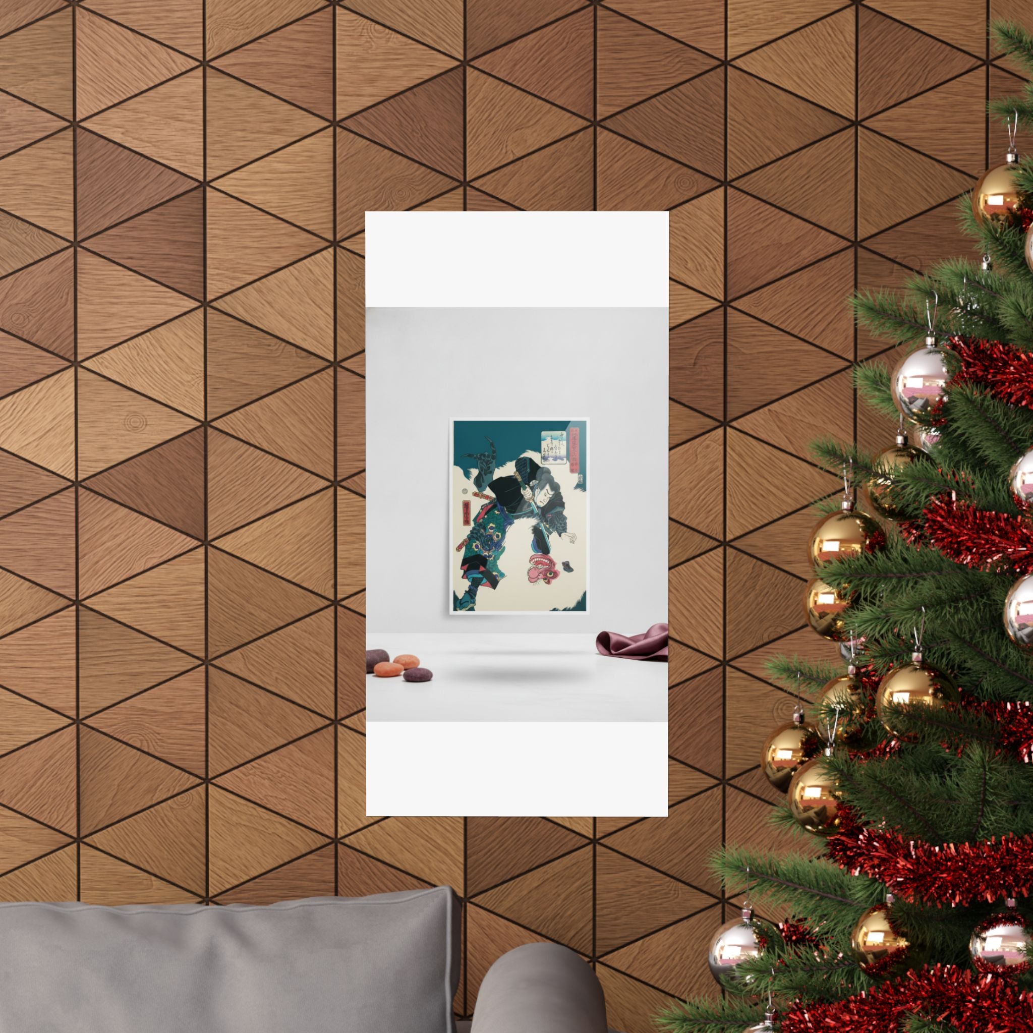 Product Marketing — The Warrior Slaying The Giant White Hihi — Matte Poster