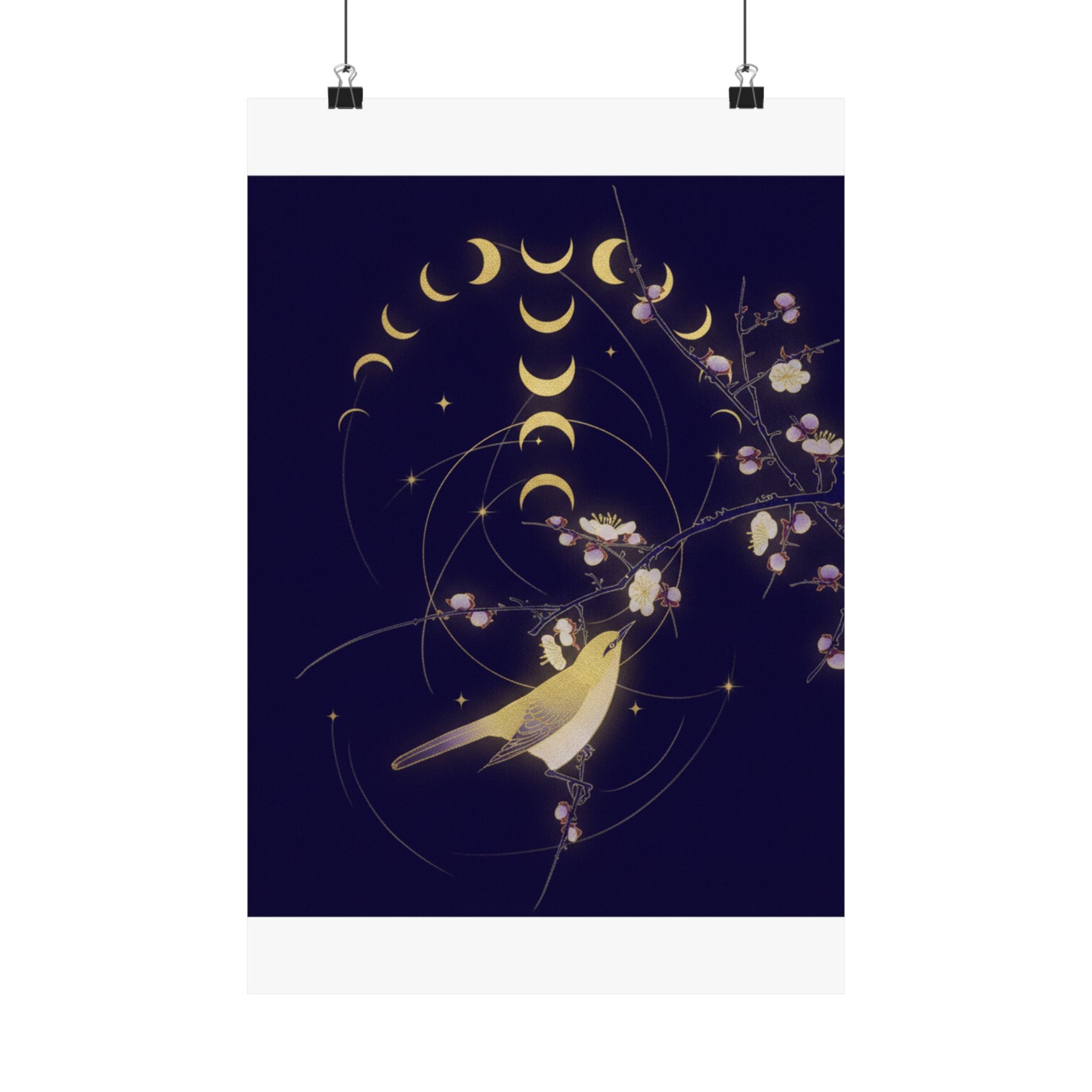 Celestial — New Moon; Nightingale On A Plum Branch — Matte Poster