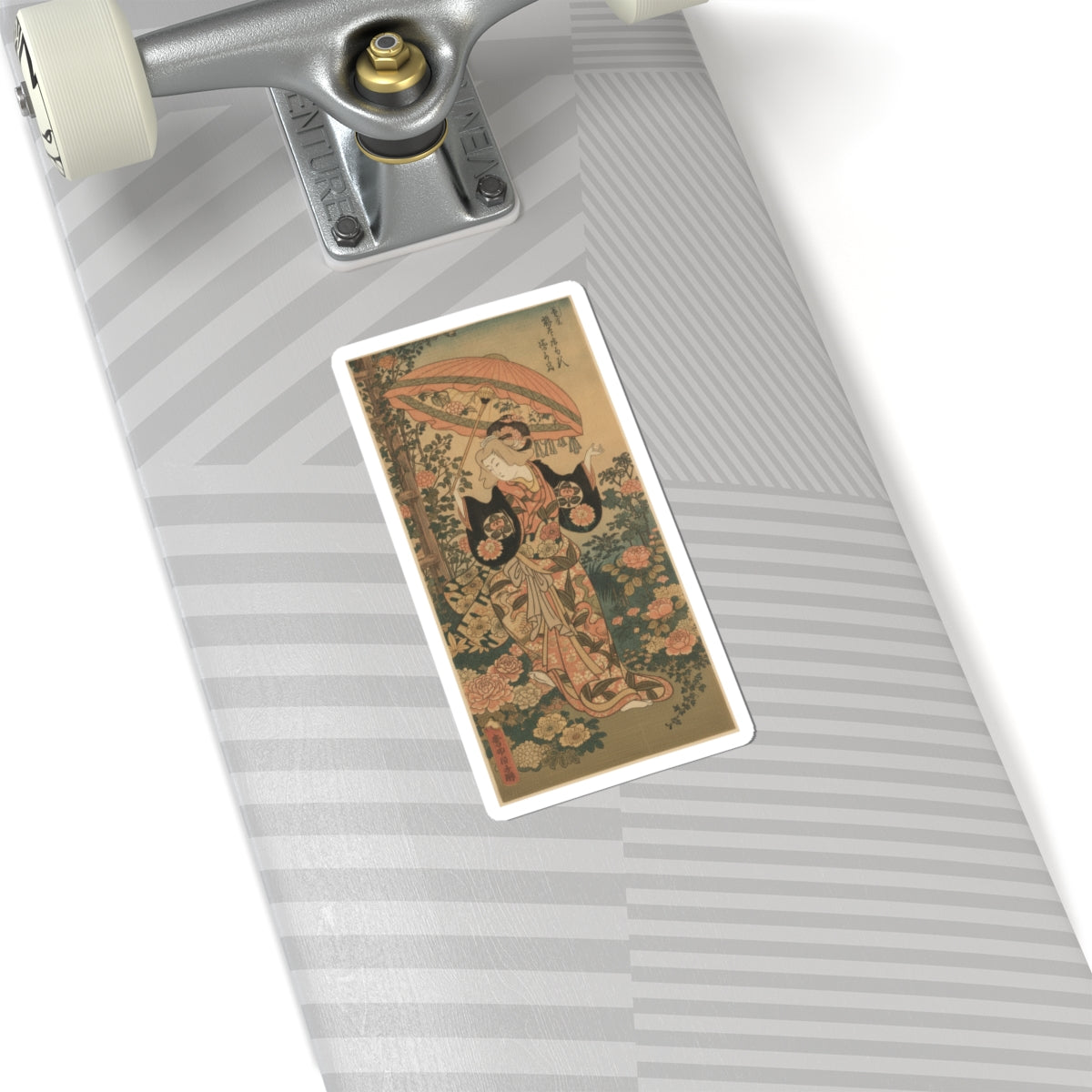 Glitch Culture — The Actor Ichimura Uzaemon Viii 1699–1762 As A Woman With Parasol — Kiss-Cut Sticker