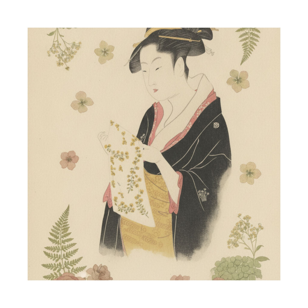 Botanical — The Lady Tomimoto Toyohina Reading A Letter — Matte Poster
