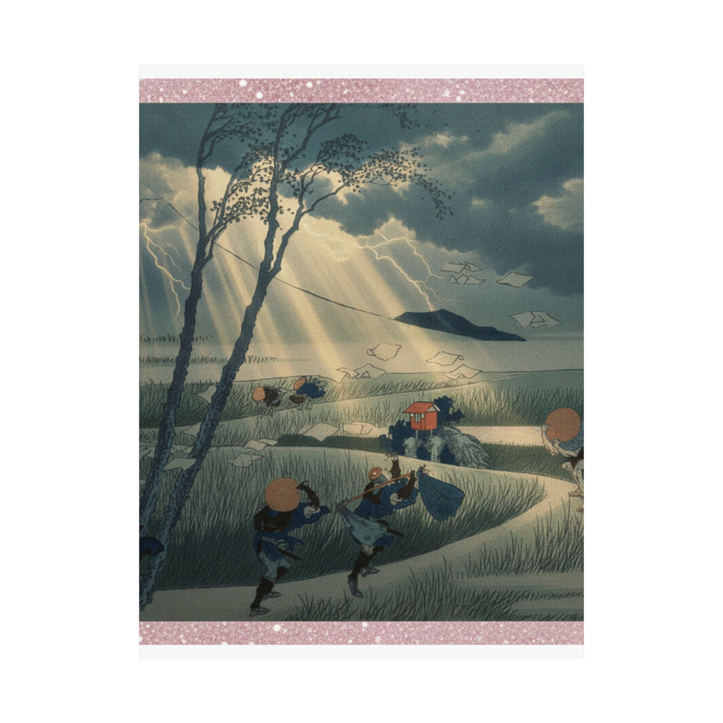 Dramatic Storm — Ejiri In Suruga Province (Sunshū Ejiri), From The Series Thirty-Six Views Of Mou — Matte Poster