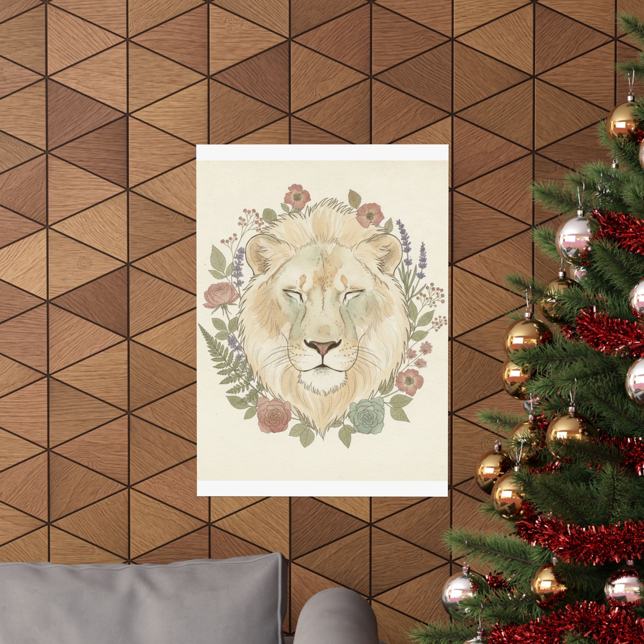 Botanical — Lion — Matte Poster