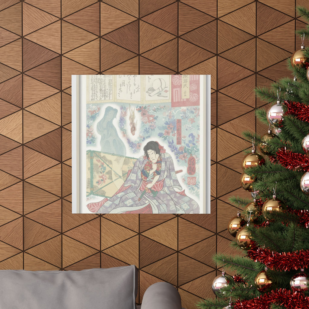 Watercolor — Toriyama Akinari Terutada With Ghost; (The Lavender Chapter) — Matte Poster