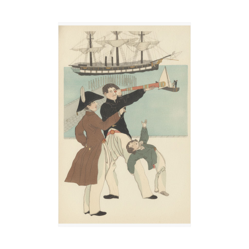 Botanical — Russians Enjoying A Holiday In Yokohama (Yokohama Kyūjitsu Roshiajin Yūkō) — Matte Poster