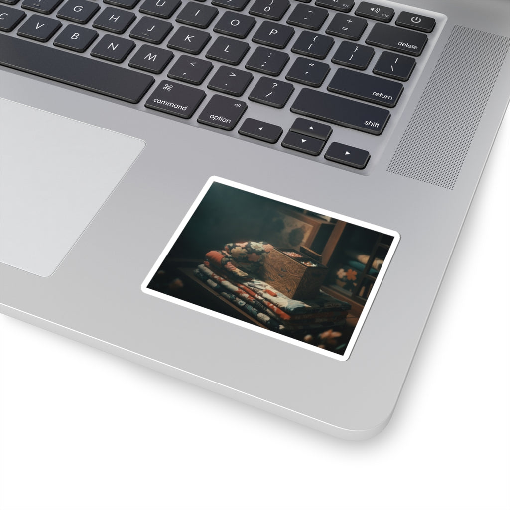 Cinematic — Lady'S Work-Box And Bed Clothing — Kiss-Cut Sticker