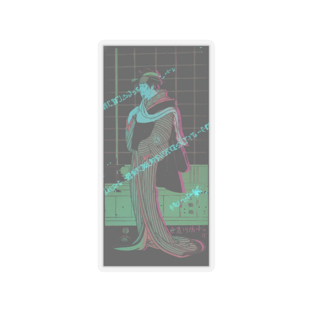 Glitch Culture — Osagawa Tsuneyo Ii As The Hairdresser O-Roku — Kiss-Cut Sticker