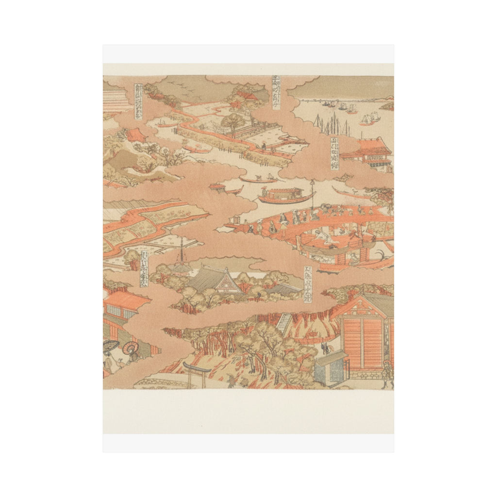 Watercolor — Edo Hakkei No Zu — Matte Poster