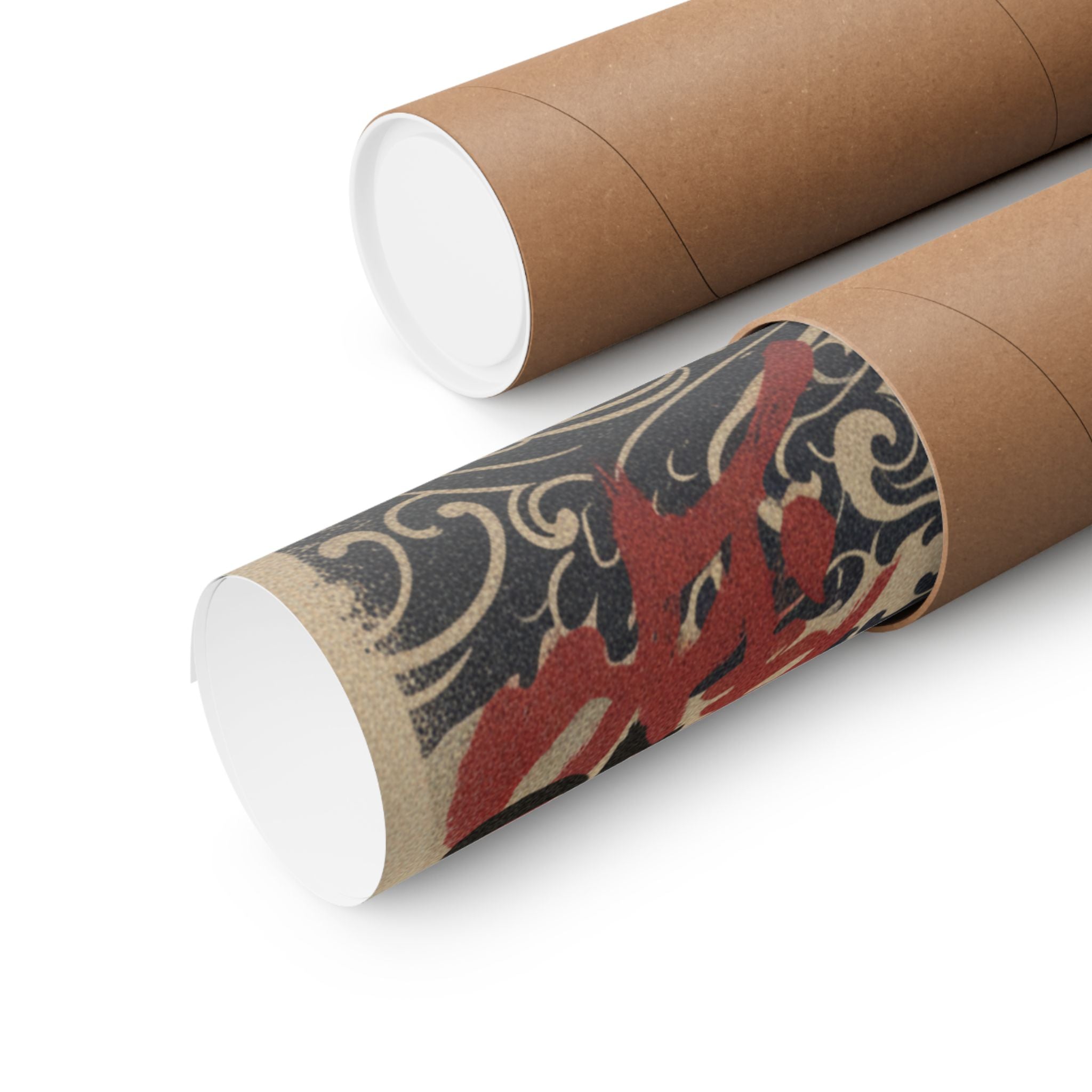 Japanese Street — Golden Pheasant And Pine Shoots In Snow — Matte Poster