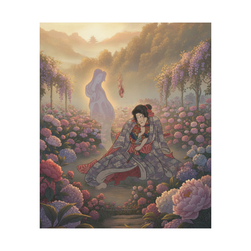 Scenic Nature — Toriyama Akinari Terutada With Ghost; (The Lavender Chapter) — Matte Poster