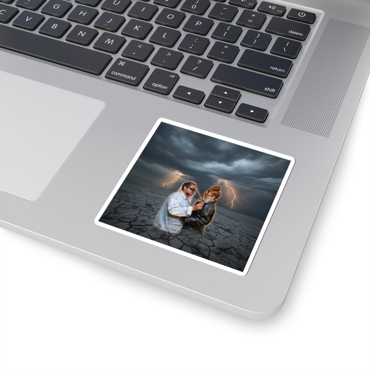 Dramatic Storm — Person — Kiss-Cut Sticker