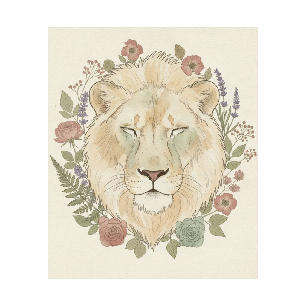 Botanical — Lion — Matte Poster