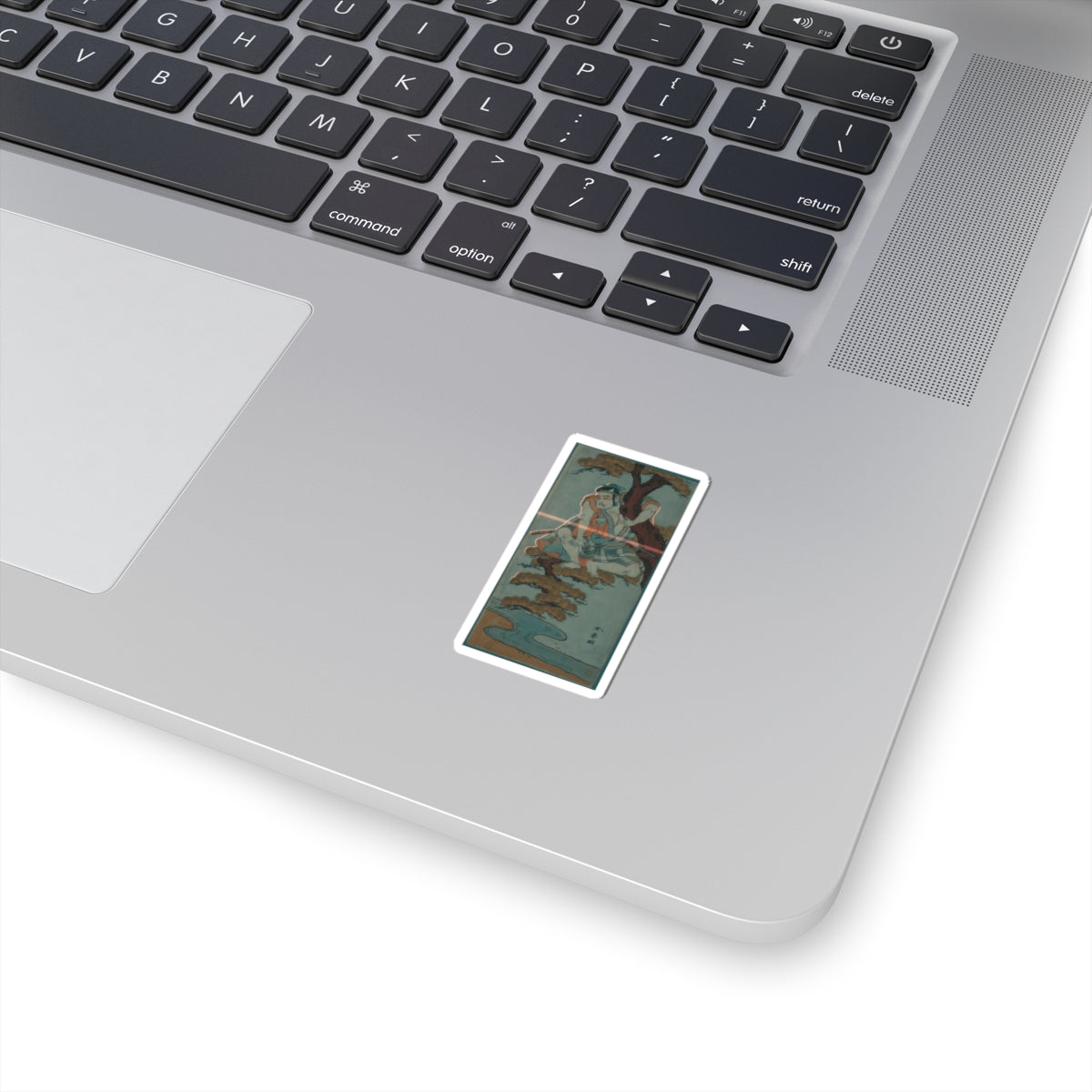 Cinematic — The Actor Otani Hiroemon Iii Watching From The Branches Of A Pine Tree Overhangi — Kiss-Cut Sticker