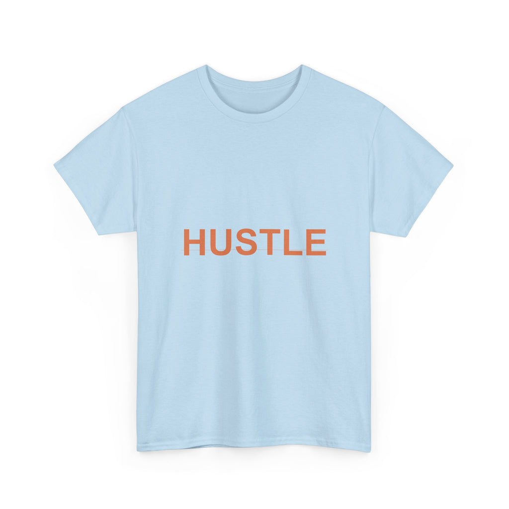 HUSTLE Bold Burnt-Orange Minimal Typography Tee