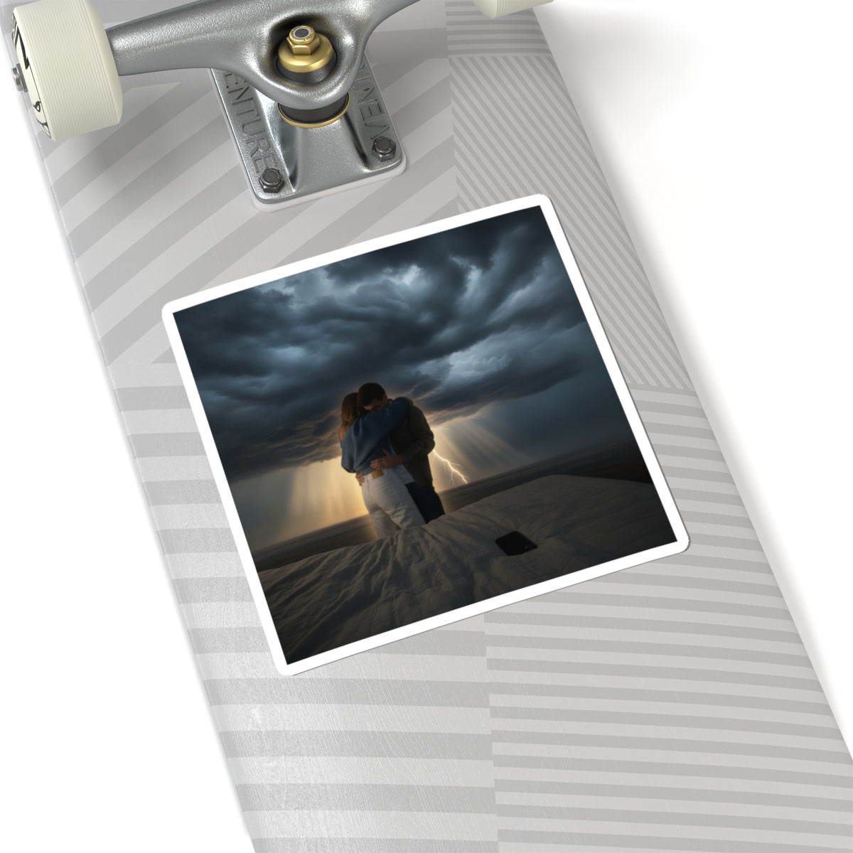 Dramatic Storm — Person — Kiss-Cut Sticker