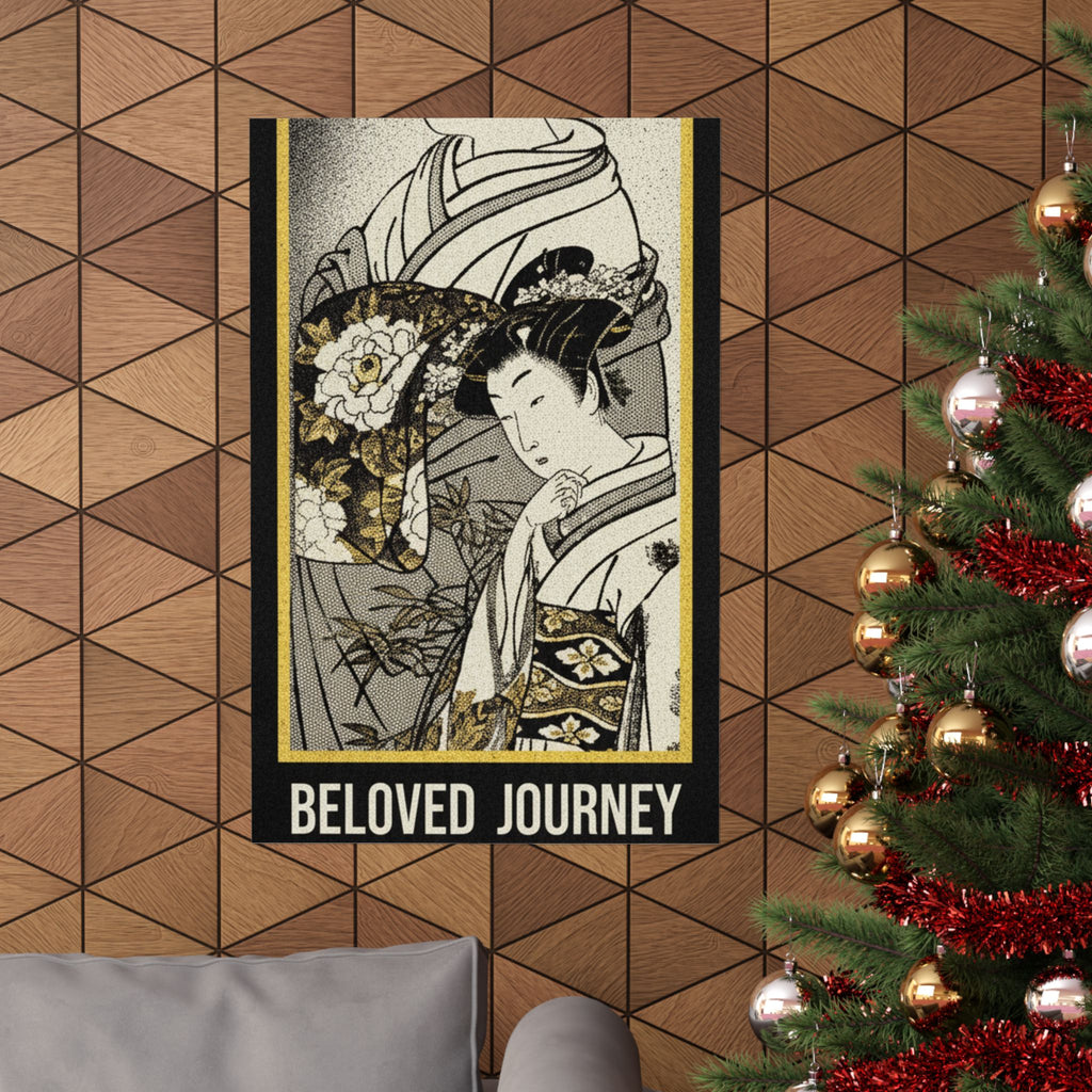 Streetwear Collage — Oiran And Attendant Out For A Stroll — Matte Poster