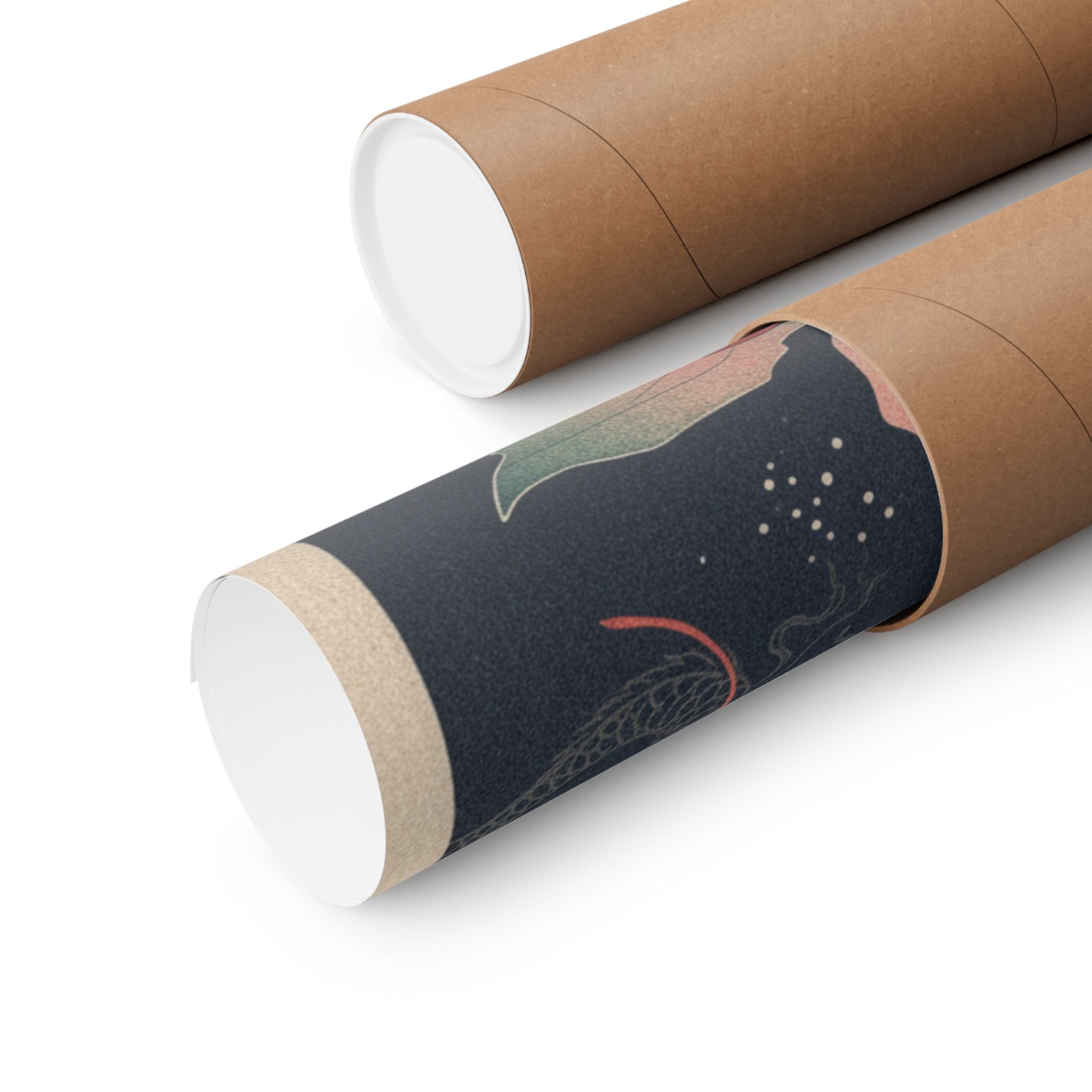 Japanese Street — Winter Cherries — Matte Poster