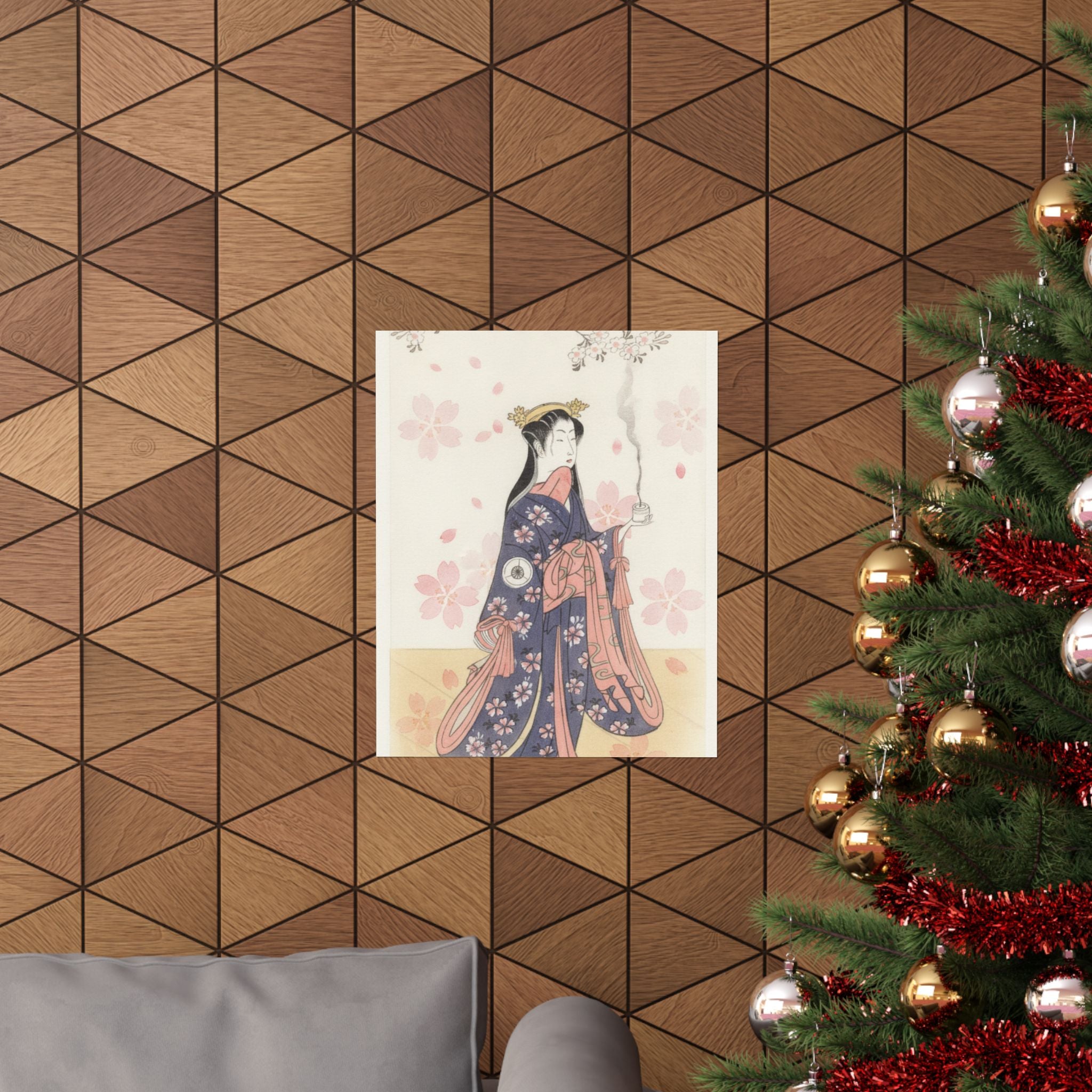 Watercolor — The Actor Iwai Hanshirō Iv As Sakura Hime, The Cherry Princess — Matte Poster