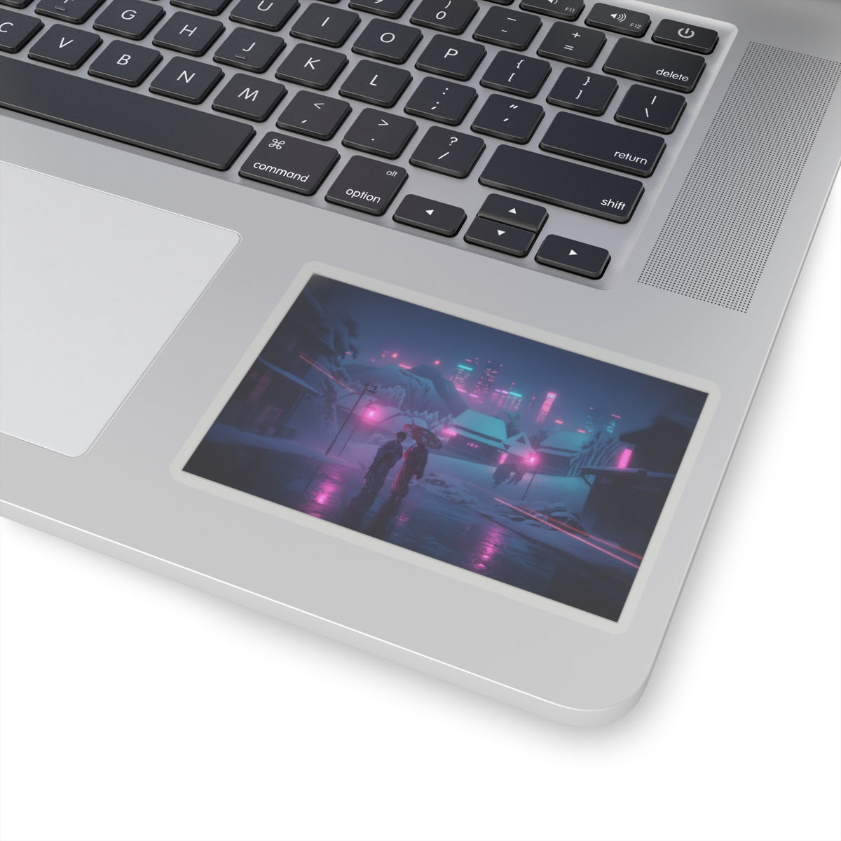 Neon Noir — Evening Snow — Kiss-Cut Sticker