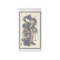 Watercolor — Girl With Fan — Kiss-Cut Sticker