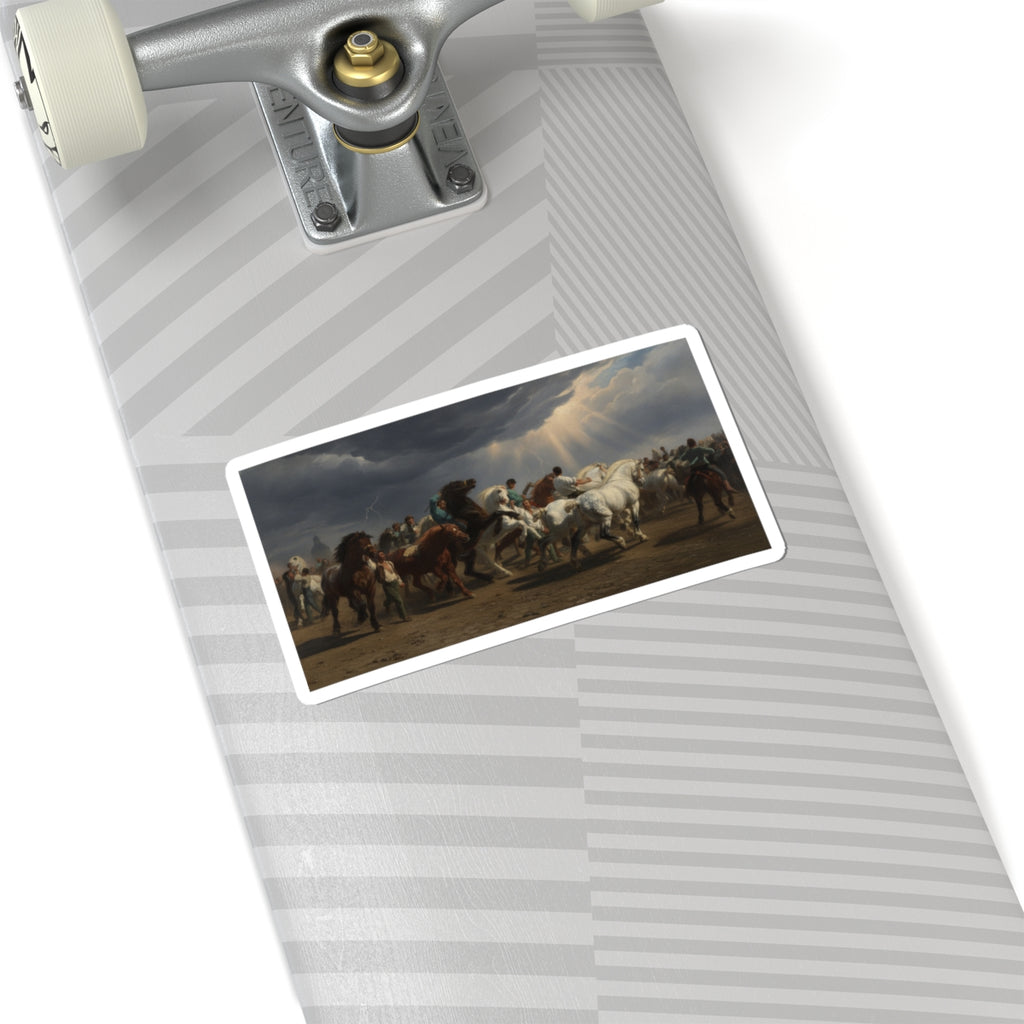 Dramatic Storm — Horse — Kiss-Cut Sticker