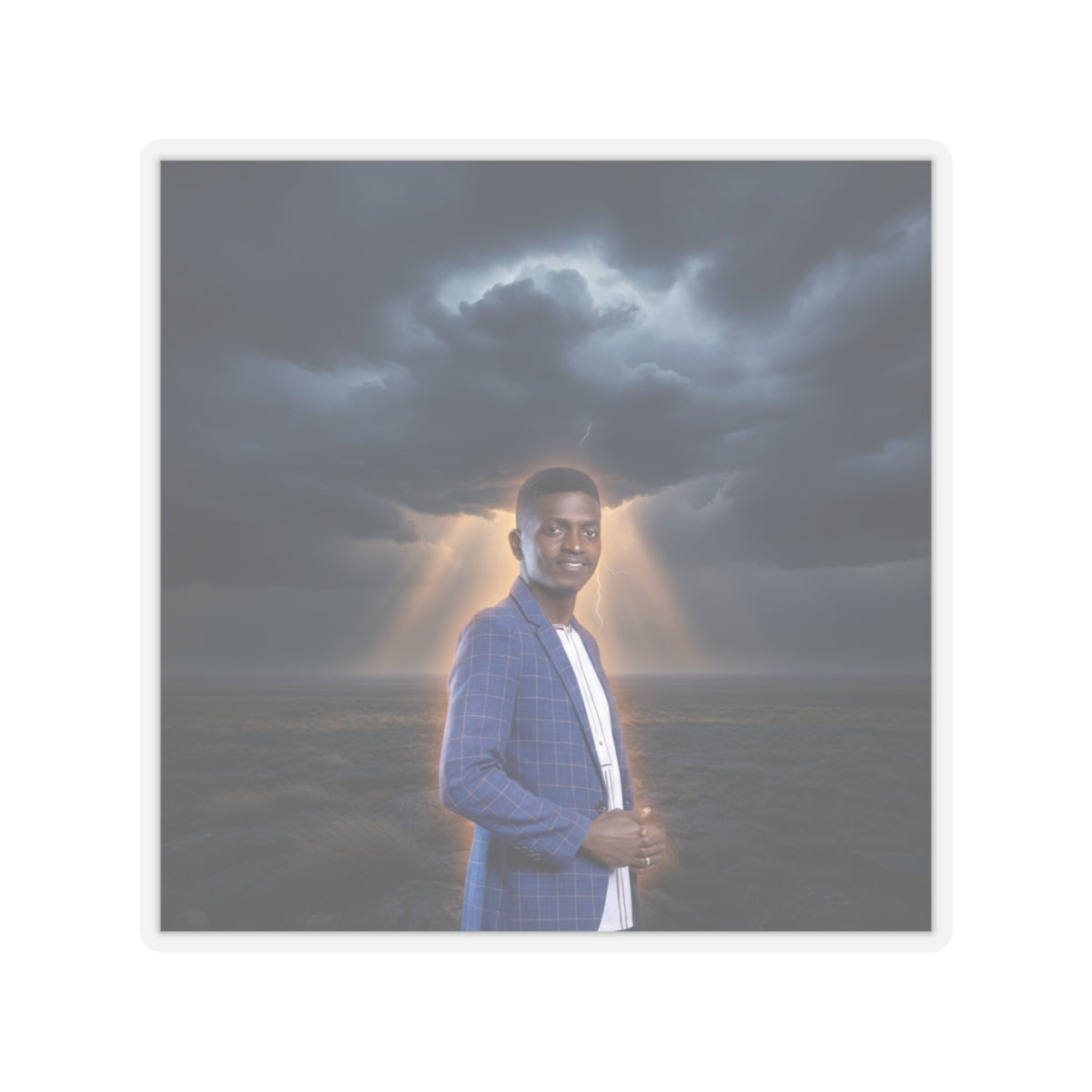 Dramatic Storm kiss-cut sticker — product view 7