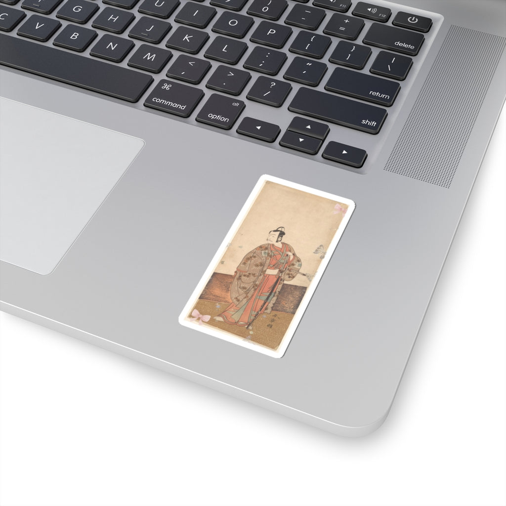 Ecommerce Main — The Actor Ichikawa Danjuro V Standing Inside Of A House And In Front Of An Engaw — Kiss-Cut Sticker