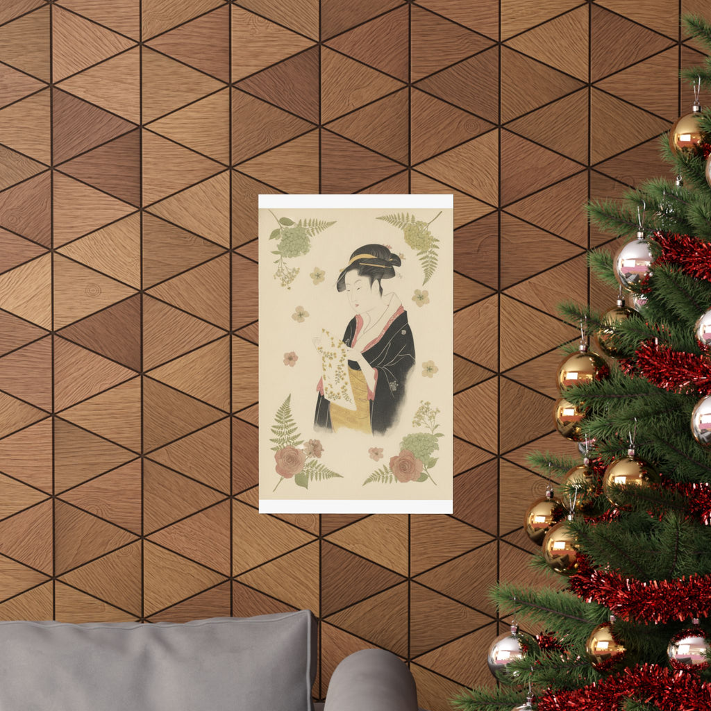 Botanical — The Lady Tomimoto Toyohina Reading A Letter — Matte Poster