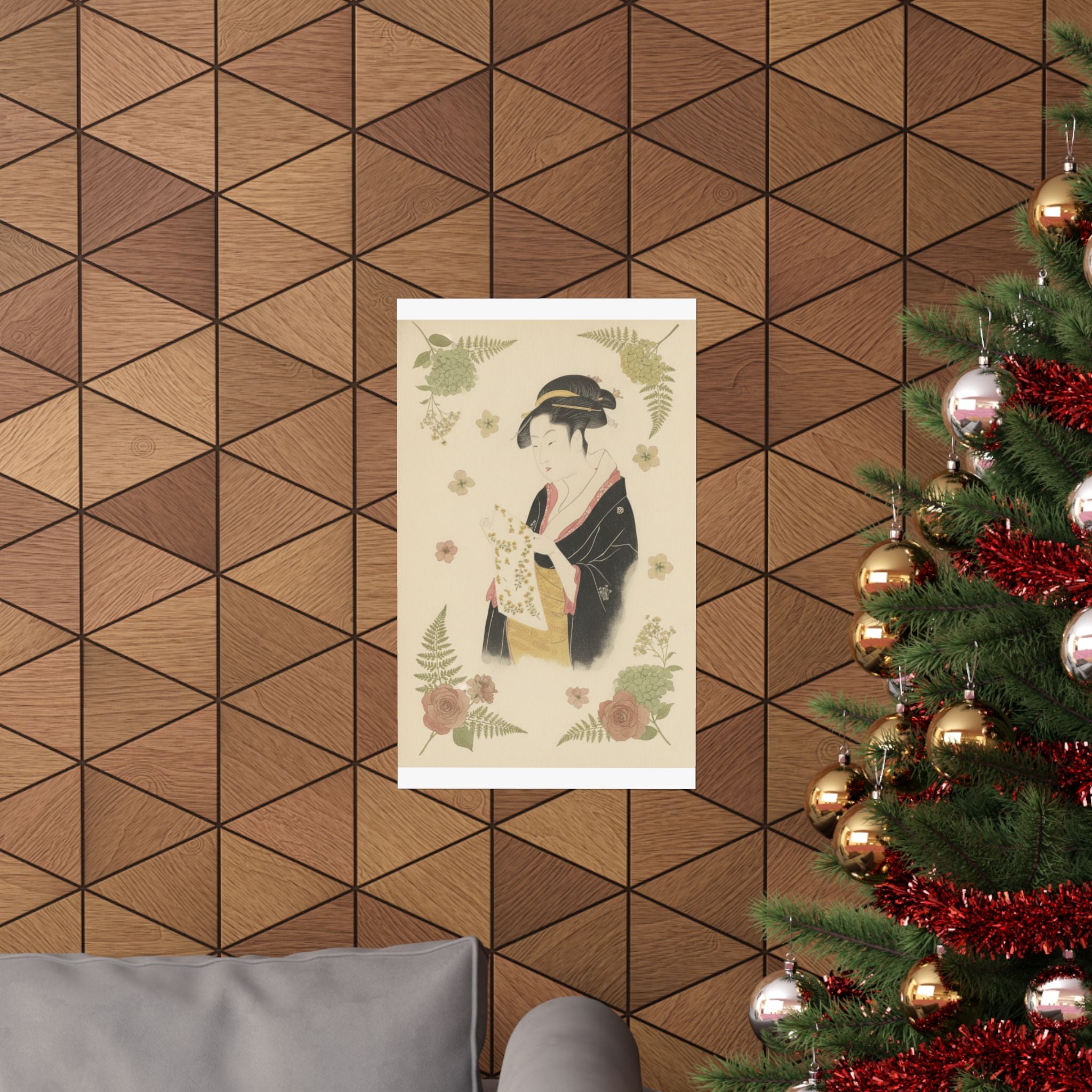Botanical — The Lady Tomimoto Toyohina Reading A Letter — Matte Poster