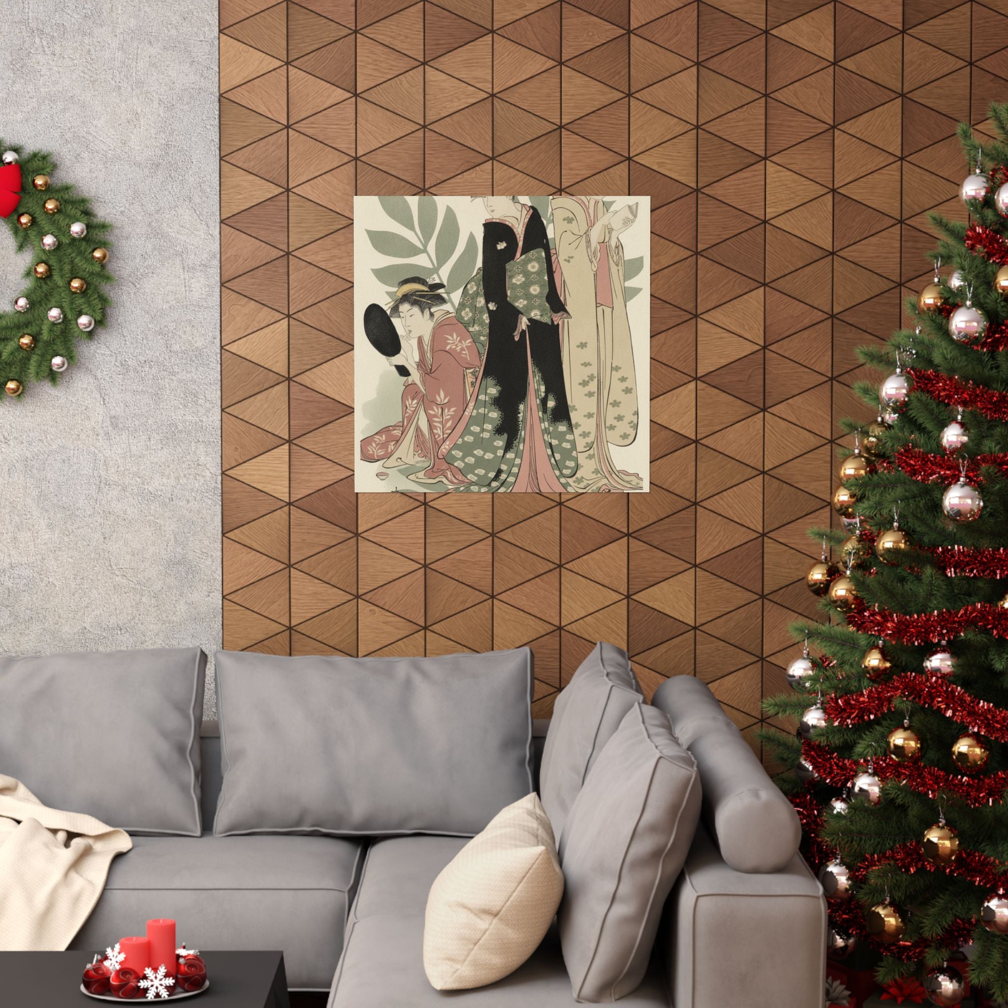 Botanical — Three Geishas Of Tachibana Street In Their Room — Matte Poster