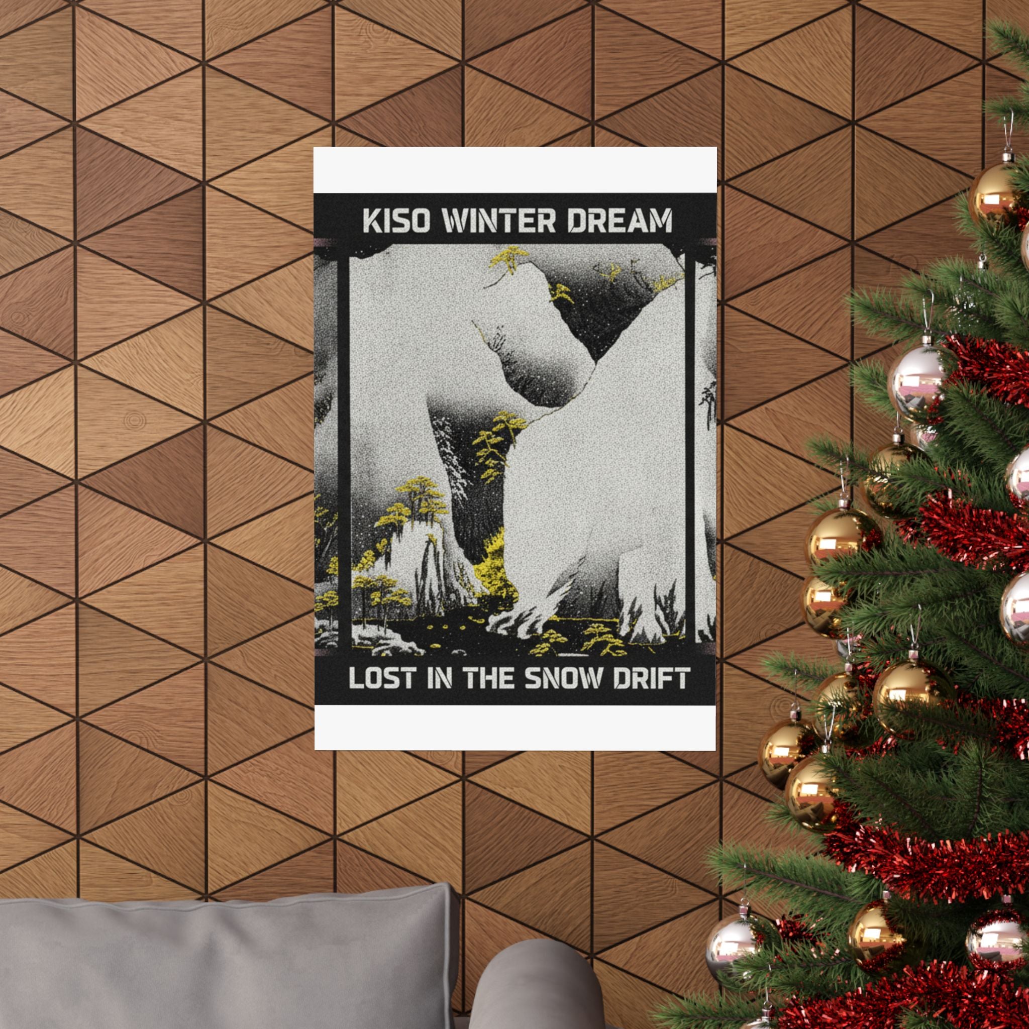 Streetwear Collage — Kiso Gorge In The Snow — Matte Poster