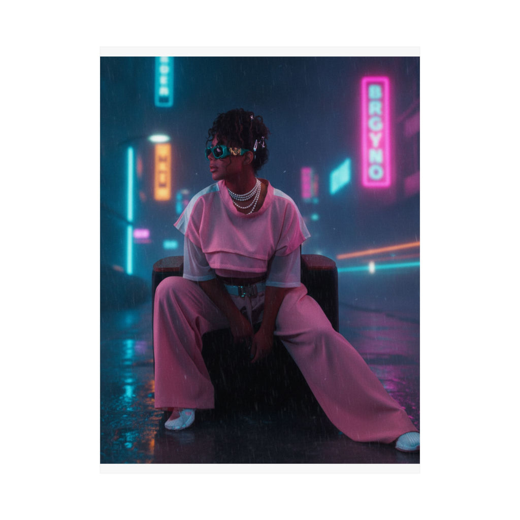 Neon Noir — Person — Matte Poster