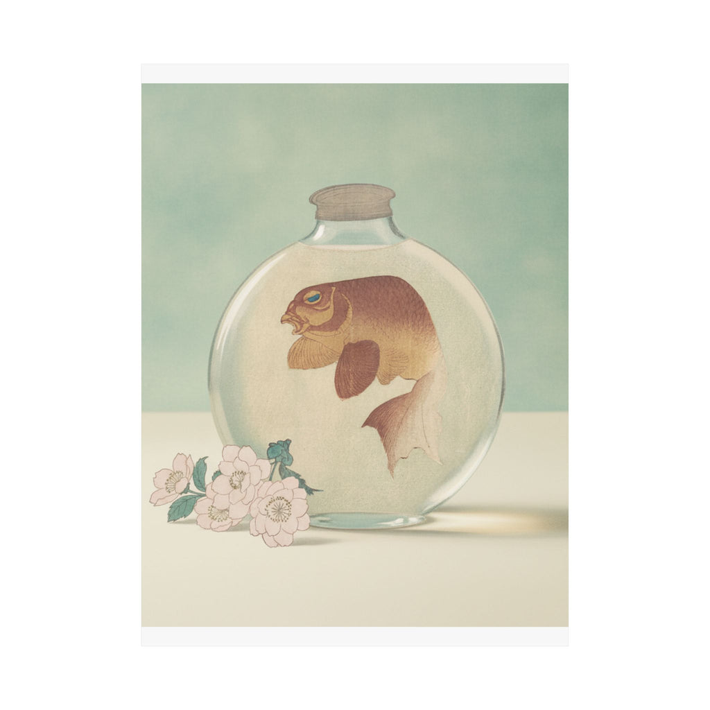 Product Marketing — Gold-Fish In A Glass Bottle — Matte Poster
