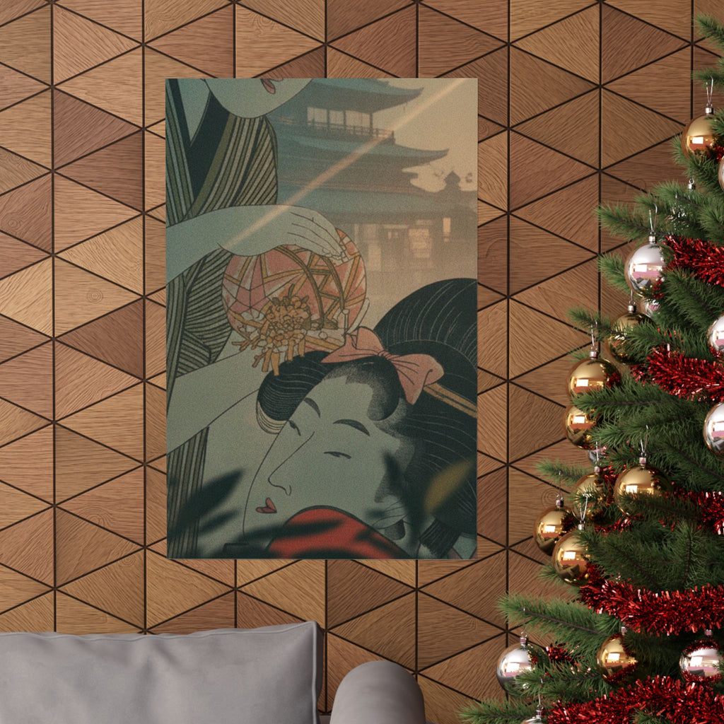 Cinematic — Man And Young Woman With A Ball — Matte Poster
