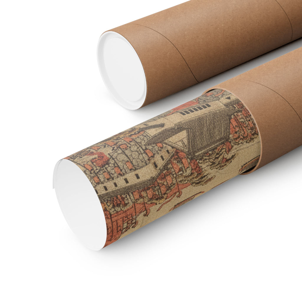 Japanese Street — Battle Of Ichi–No–Tani, March 21, 1184 — Matte Poster