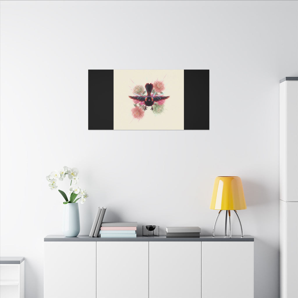 BRED IN THE CITY Flying Bird & Roses Matte Canvas
