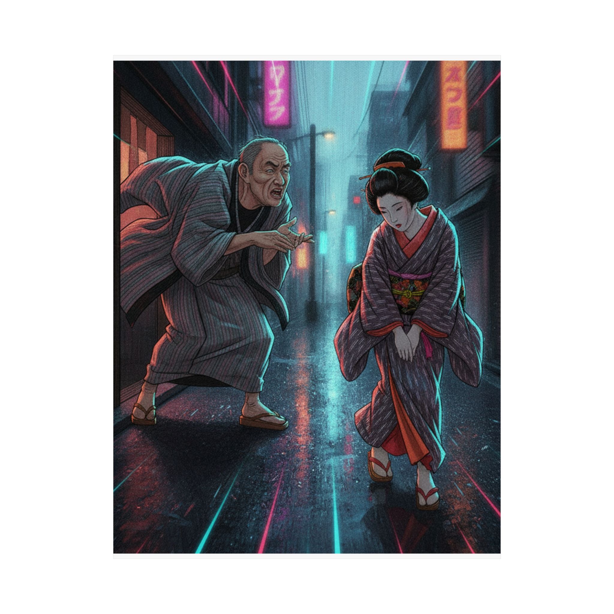 Fast Furious — "A Scolding" (Ochiyo), Illustration From Bugei Kurabu (Literary Club) — Matte Poster