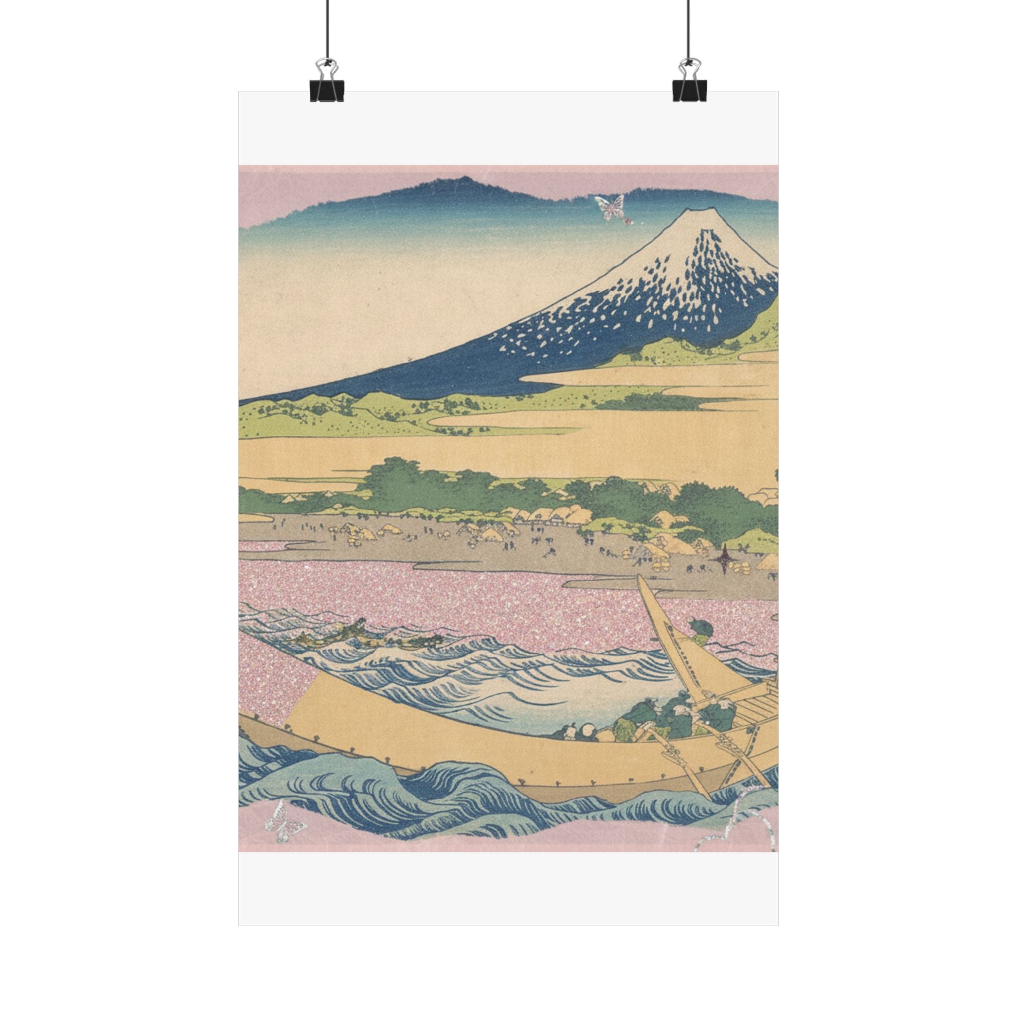Scenic Nature — Tago Bay Near Ejiri On The Tōkaidō (Tōkaidō Ejiri Tago No Ura Ryaku Zu), From Th — Matte Poster