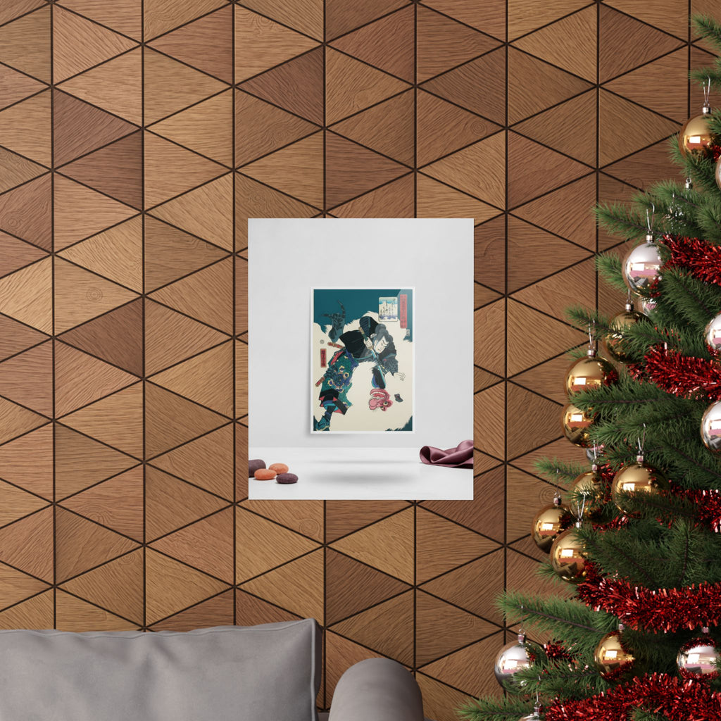 Product Marketing — The Warrior Slaying The Giant White Hihi — Matte Poster