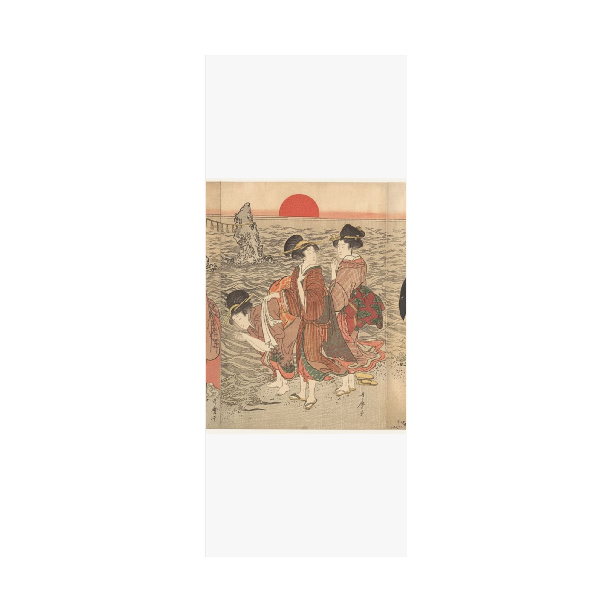 Ecommerce Main — Women Worshipping The Rising Sun Between The Twin Rocks At Ise — Matte Poster