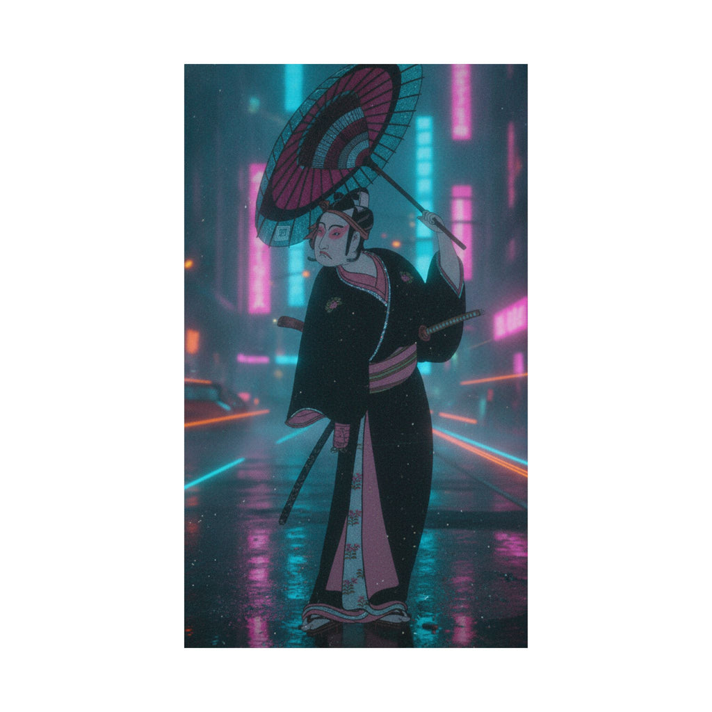 Neon Noir — The Third Ichikawa Yaozo In The Role Of The Otokodate Sukeroku — Matte Poster