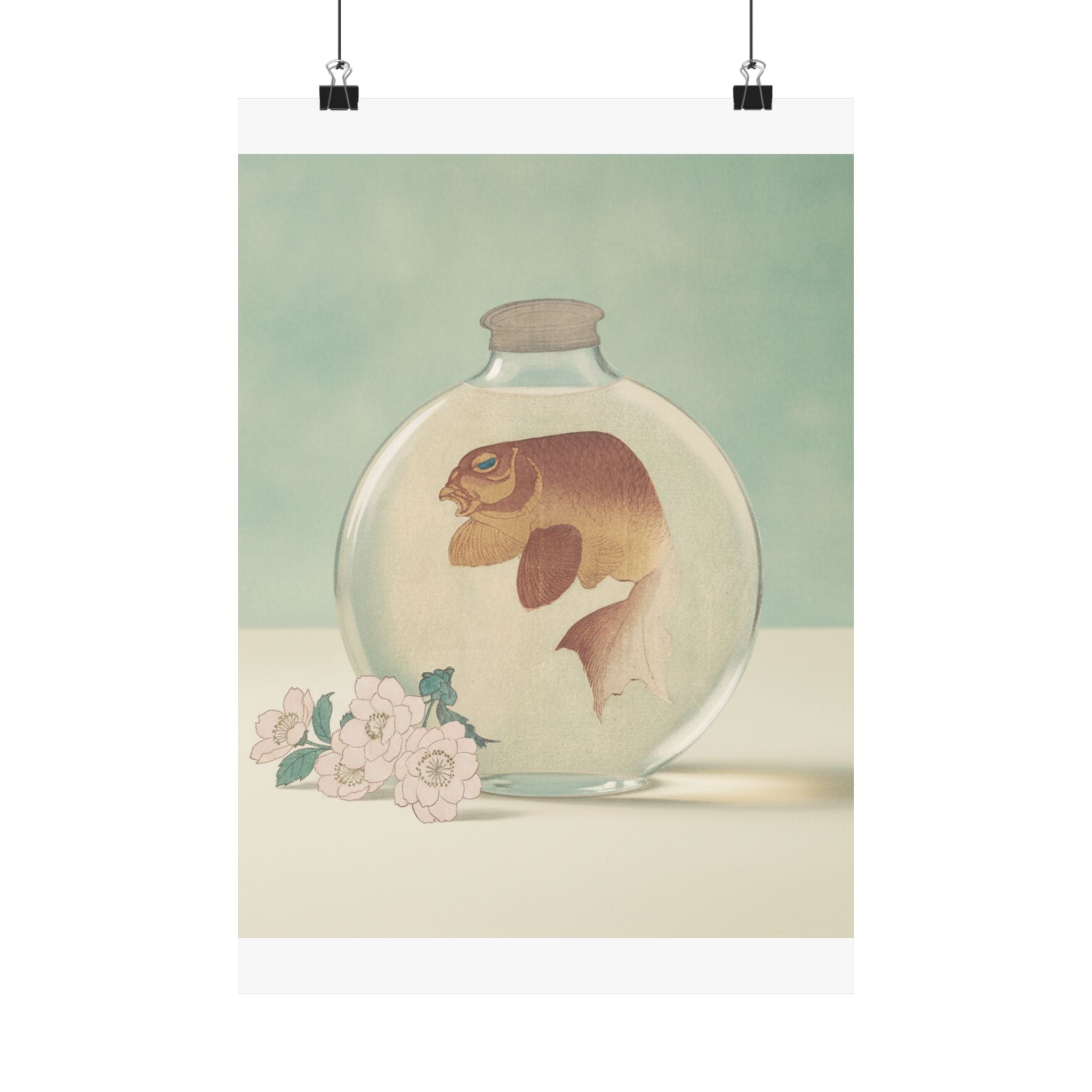 Product Marketing — Gold-Fish In A Glass Bottle — Matte Poster