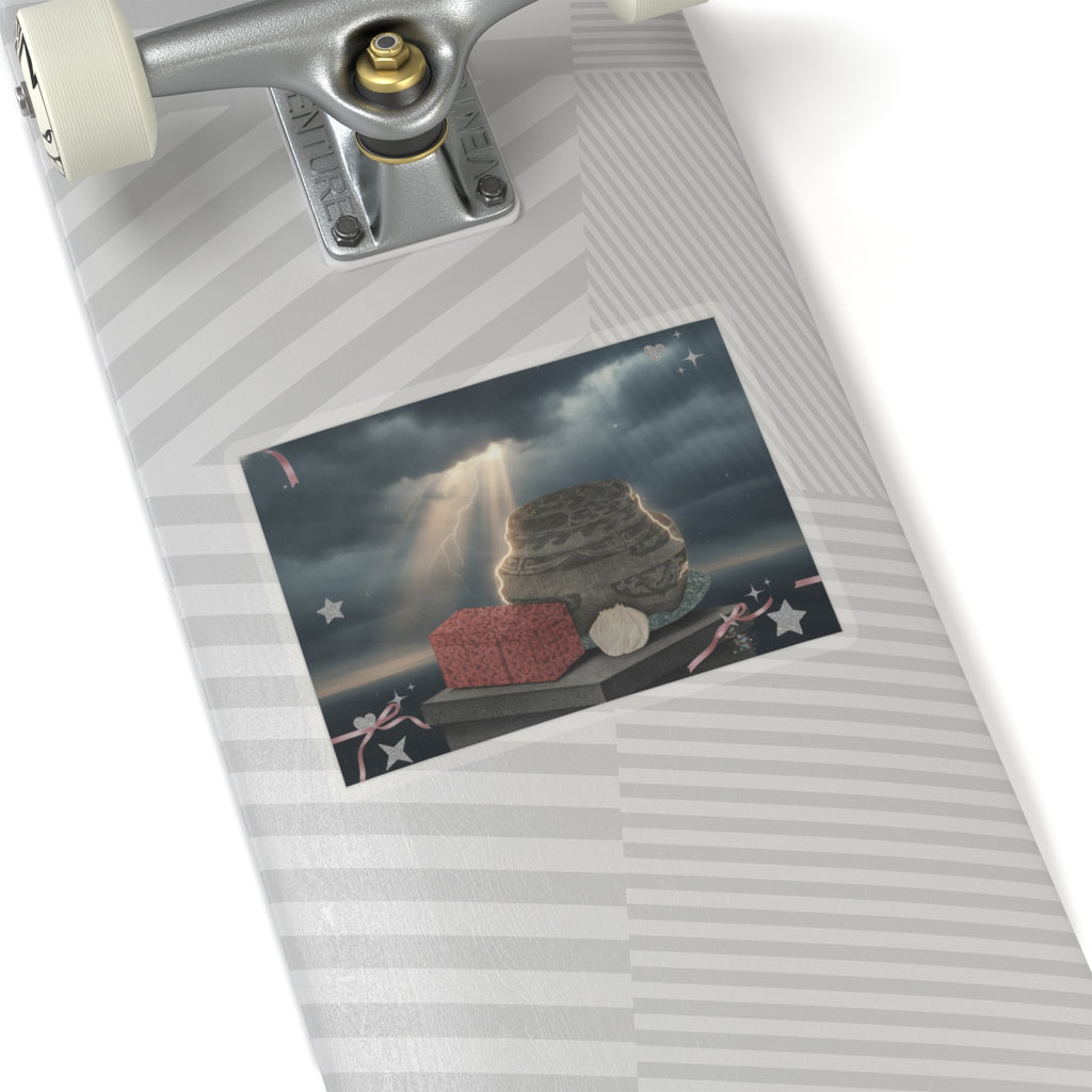 Dramatic Storm — Fire-Holder And Tea-Box — Kiss-Cut Sticker