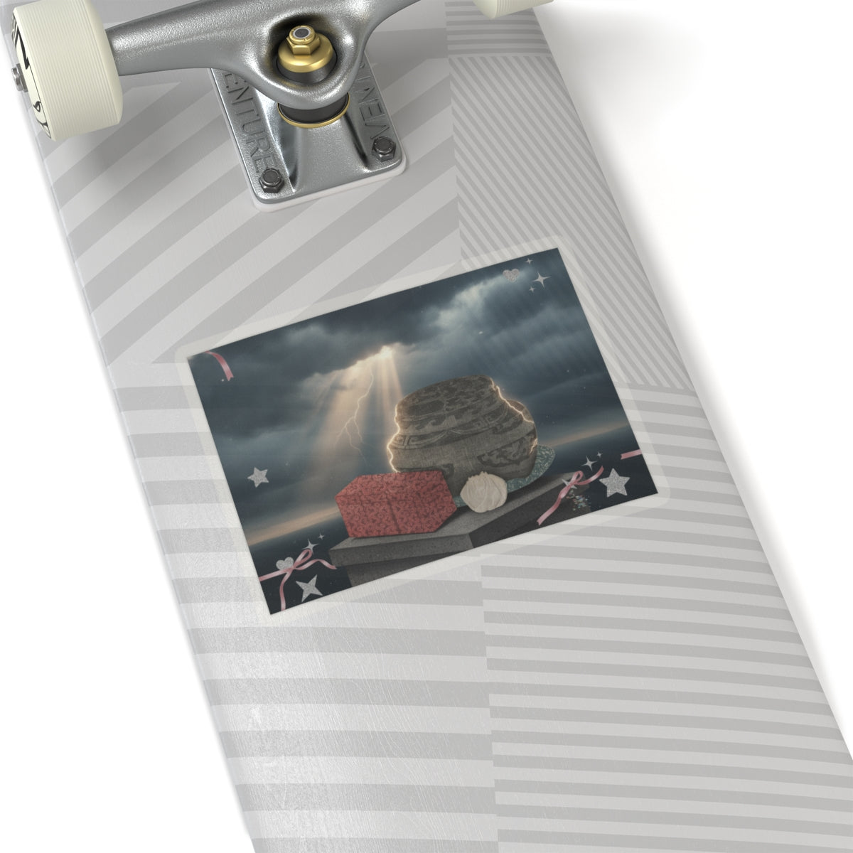Dramatic Storm — Fire-Holder And Tea-Box — Kiss-Cut Sticker