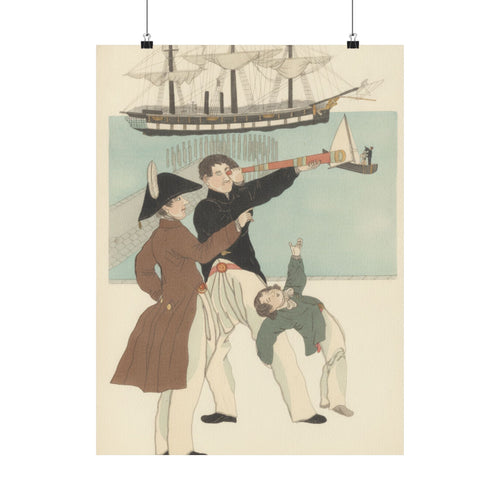 Botanical — Russians Enjoying A Holiday In Yokohama (Yokohama Kyūjitsu Roshiajin Yūkō) — Matte Poster