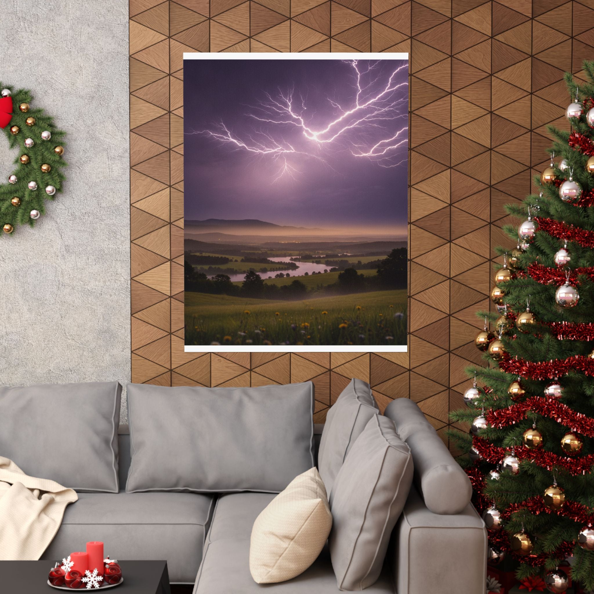 Scenic Nature — Lightning — Matte Poster