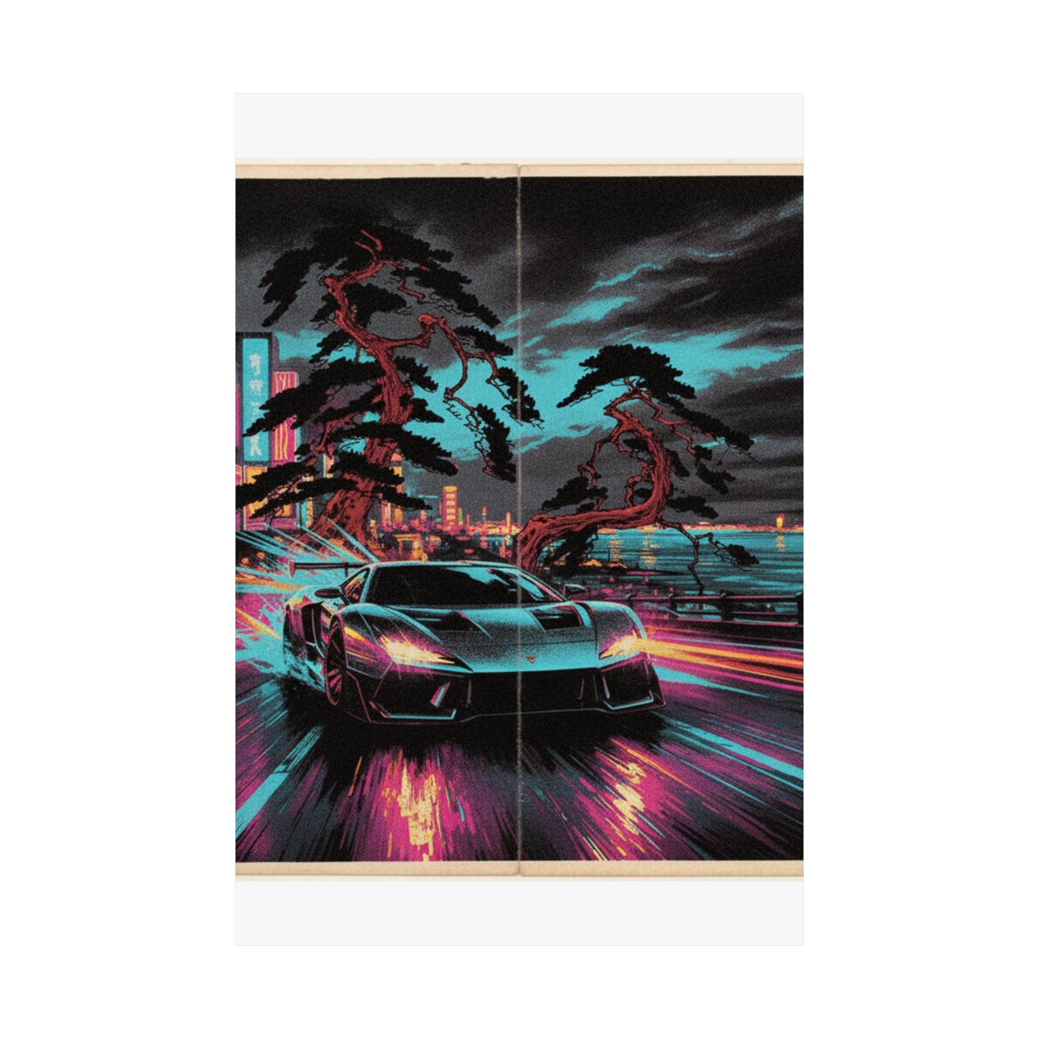 Fast Furious — Shinagawa Hakkei Zaka — Matte Poster